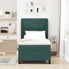 vidaXL Boxspringbett mit Matratze Dunkelgr&uuml;n 200 x 80 cm Polyester