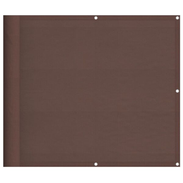 vidaXL Balkon-Sichtschutz Braun 90x700 cm 100 % Polyester-Oxford