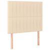 vidaXL Boxspringbett mit Matratze & LED Creme 120x200 cm Stoff
