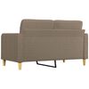 vidaXL 2-Sitzer-Sofa Taupe 140 cm Stoff