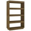 vidaXL B&uuml;cherregal/Raumteiler Honigbraun 80x35x135 Massivholz Kiefer