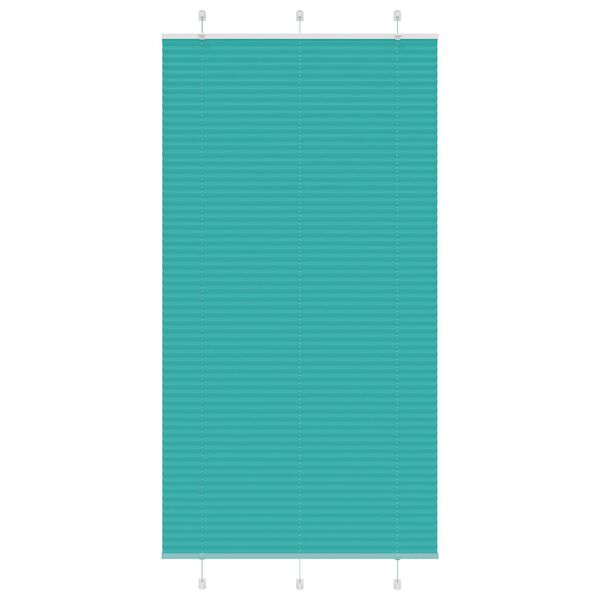 vidaXL Plissee Petrolgr&uuml;n 100x200 cm Stoffbreite 99,4 cm Polyester