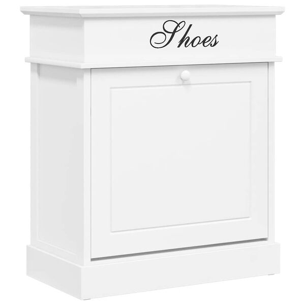 vidaXL Schuhschrank Wei&szlig; 50 x 28 x 58 cm Paulownia Holz