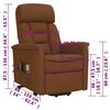 vidaXL Massagesessel mit Aufstehhilfe Braun Mikrofasergewebe