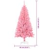 vidaXL Weihnachtsbaum mit 150 LEDs mit St&auml;nder Rosa 120 cm PVC