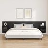vidaXL Kopfteil mit Schrank 3 pcs Schwarz Eichen-Optik Holzwerkstoff