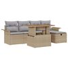 vidaXL Garten-Sofa-Set 6 pcs Beige Poly-Rattan