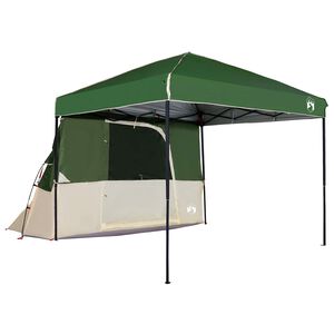 vidaXL Camping-Zelt-Set mit Dach 2 pcs Gr&uuml;n Taffeta und Stoff