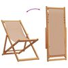 vidaXL Strandst&uuml;hle 2 Stk. Klappbar Taupe Stoff und Massivholz