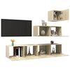 vidaXL 4-tlg. TV-Schrank-Set Sonoma-Eiche Holzwerkstoff