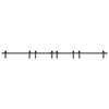vidaXL Schiebet&uuml;rbeschlag-Set 400 cm Stahl Schwarz