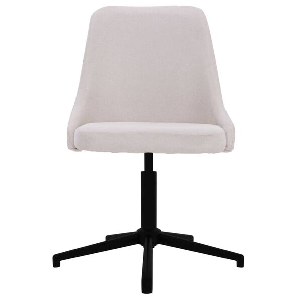 vidaXL Esszimmerst&uuml;hle 4 Stk. Drehbar Creme Stoff