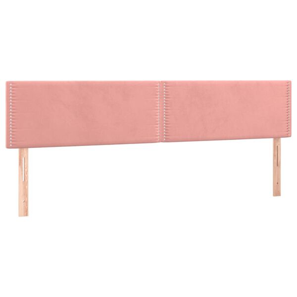 vidaXL Kopfteile 2 Stk. Rosa 80x5x78/88 cm Samt