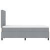 vidaXL Boxspringbett mit Matratze Hellgrau 120 x 200 cm Stoff