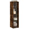 vidaXL Highboard mit Glast&uuml;ren R&auml;uchereiche 35x37x142 cm