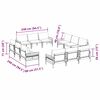 vidaXL Gartensofa-set mit Kissen 12 pcs Schwarz Stahl
