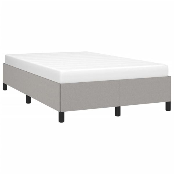 vidaXL Bettgestell ohne Matratze Hellgrau 120x190 cm Stoff