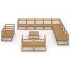 vidaXL 14-tlg. Garten-Lounge-Set Massivholz Kiefer