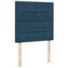 vidaXL Boxspringbett mit Matratze Blau 90x200 cm Samt