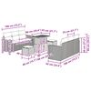 vidaXL Garten-Sofa-Set 9 pcs Schwarz Poly-Rattan