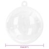 vidaXL Weihnachtskugel-Set 25 pcs Transparent &Oslash; 8 cm Kunststoff