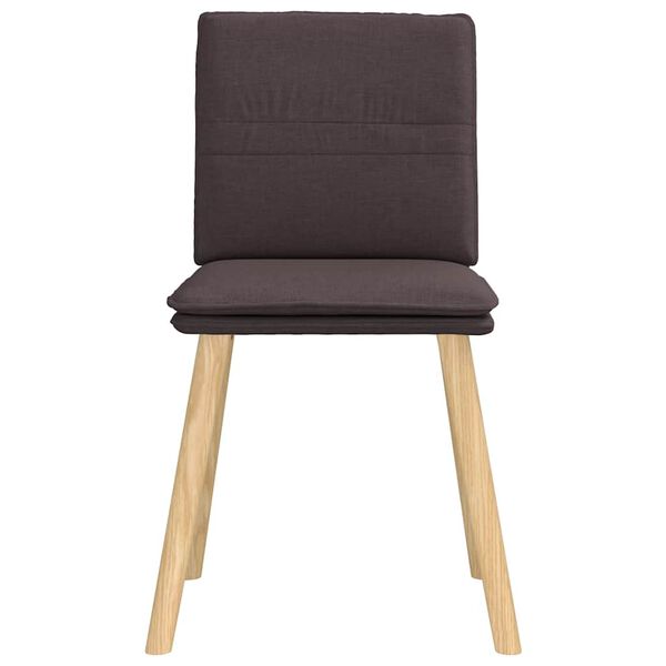 vidaXL Esszimmerst&uuml;hle 6 Stk. Dunkelbraun Stoff