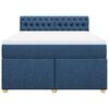 vidaXL Boxspringbett mit Matratze Blau 140x190 cm Stoff