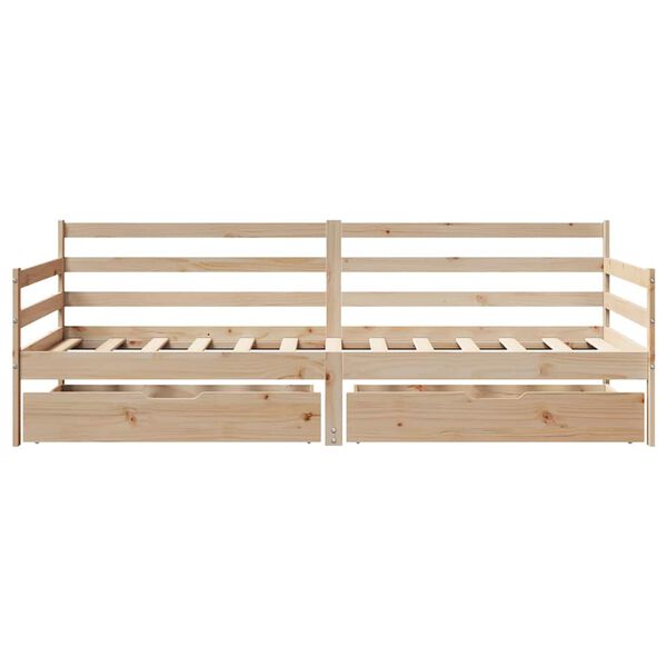 vidaXL Tagesbett mit Schubladen Wei&szlig; 80x200 cm Kiefernholz