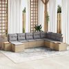 vidaXL Gartensofa-set mit Kissen 8 pcs Beige und Hellgrau Poly Rattan