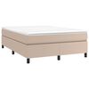 vidaXL Boxspringbett Matratze Cappuccino-Braun 160x200 cm Kunstleder