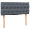 vidaXL Boxspringbett mit Matratze & LED Dunkelgrau 120x220 cm Samt
