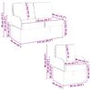 vidaXL Sofagarnituren 3 pcs Dunkelgrau 115 x 56 x 80 cm Sperrholz