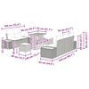 vidaXL Gartensofa-set 8 pcs Grau Poly-Rattan
