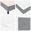 vidaXL Boxspringbett mit Matratze Hellgrau 200 x 140 cm Polyester