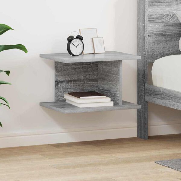 vidaXL Nachttisch Graues Sonoma 40 x 30 x 25 cm Holzwerkstoff