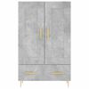 vidaXL Highboard Betongrau 69,5x31x115 cm Holzwerkstoff