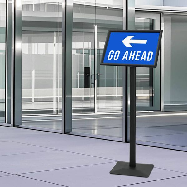 vidaXL Podest-Posterständer Schwarz A3 Aluminium und PVC