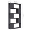 vidaXL B&uuml;cherregal Raumteiler Grau 80x24x155 cm Holzwerkstoff