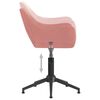 vidaXL Esszimmerst&uuml;hle 2 Stk. Drehbar Rosa Samt