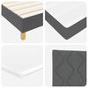 vidaXL LED Boxspringbett mit Matratze Dunkelgrau 140 x 190 cm Stoff