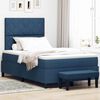 vidaXL Boxspringbett mit Kopfteil Blau 120 x 200 cm Stoff