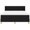 vidaXL Boxspringbett mit Matratze Schwarz 200 x 140 cm Polyester