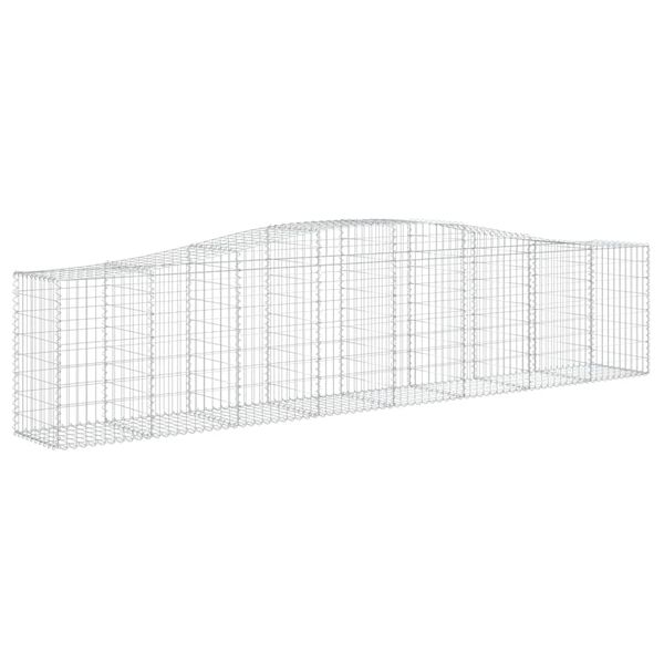 vidaXL Gabionen mit Hochbogen 25 Stk. 400x50x80/100cm Verzinktes Eisen