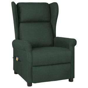 vidaXL Massagesessel Dunkelgr&uuml;n Stoff