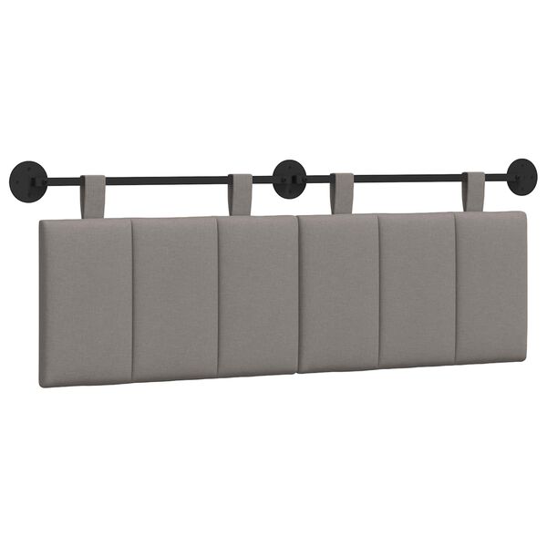vidaXL H&auml;ngevorderseite Wandmontiert Taupe 150 x 55 x 5 cm Stoff