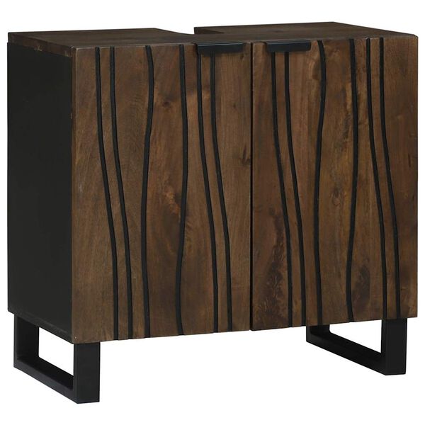 vidaXL Waschbeckenschrank Walnuss 62 x 33 x 58 cm Holzwerkstoff