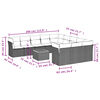vidaXL 12-tlg. Garten-Sofagarnitur mit Kissen Beige Poly Rattan
