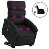 vidaXL Massagesessel mit Aufstehhilfe Elektrisch Schwarz Kunstleder