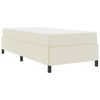 vidaXL Bettgestell mit Matratze Creme 100 x 200 cm Kunstleder