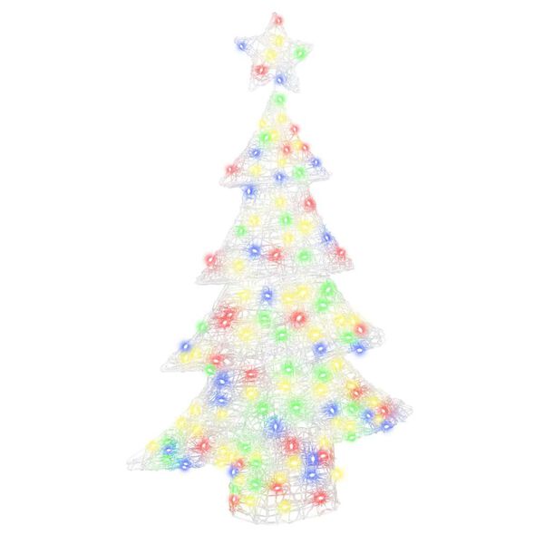 vidaXL Weihnachtsbaum mit 100 LEDs Mehrfarbig 120 cm Acryl